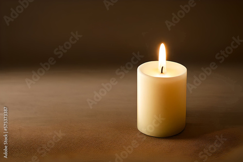 A captivating close up of a white candle capture the essence of relaxation, peace, elegance and grace for wedding, invitations, spiritual or religious project, including home decor, or any occasion.