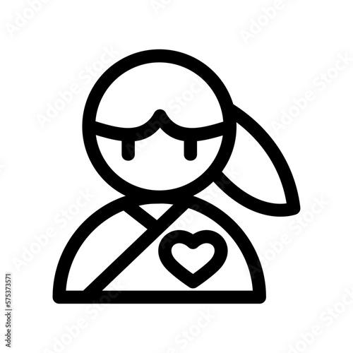 woman in love icon or logo isolated sign symbol vector illustration - high quality black style vector icons