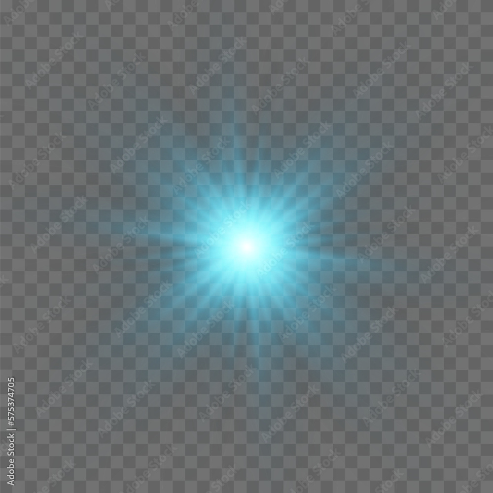Transparent glow light effect. Star burst with sparkles. Blue glitter. Vector illustration. Transparent glow light effect. Star burst with sparkles. Blue glitter. Vector illustration.