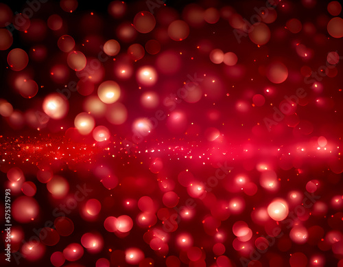 Red glitter burst with bokeh background
