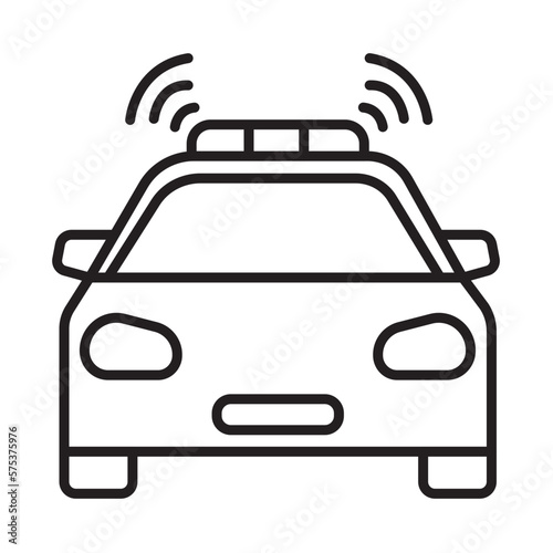 POLICE CAR design vector icon