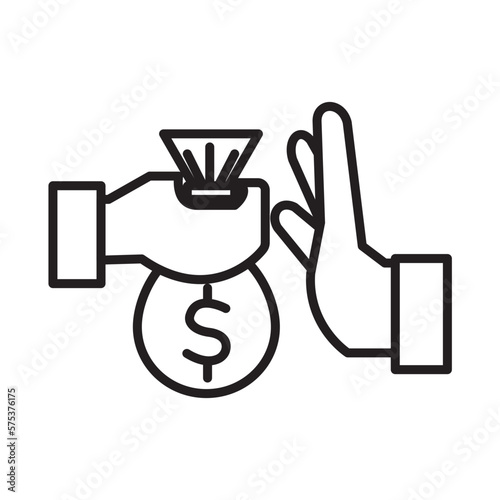 BRIBERY design vector icon