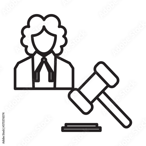 JUDGE VERDICT design vector icon