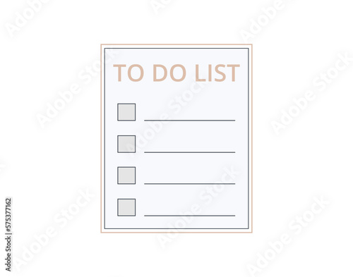 To do list illustration with flat design. 