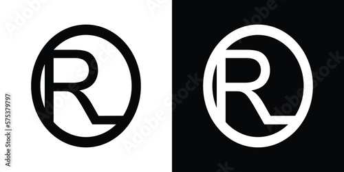 logo R abstract design modern and unique