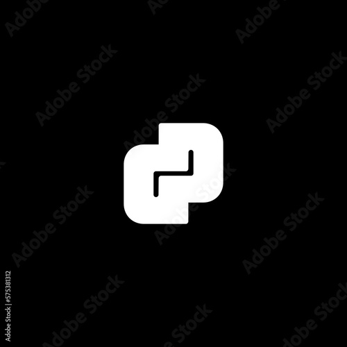 white cool symbol on Black Background