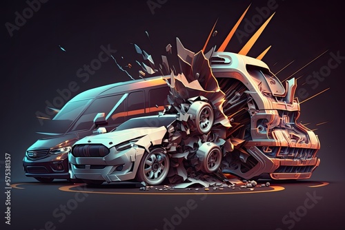 collision or crash involving multiple vehicles. Generative AI