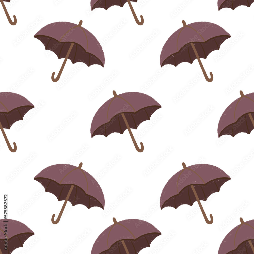 Obraz premium seamless puttern with brown umbrella