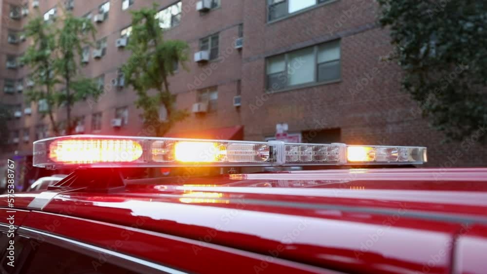 USA Pennsylvania Fire Department Vehicle Flashing Lights USA Pennsylvania Fire Department Vehicle Flashing Lights