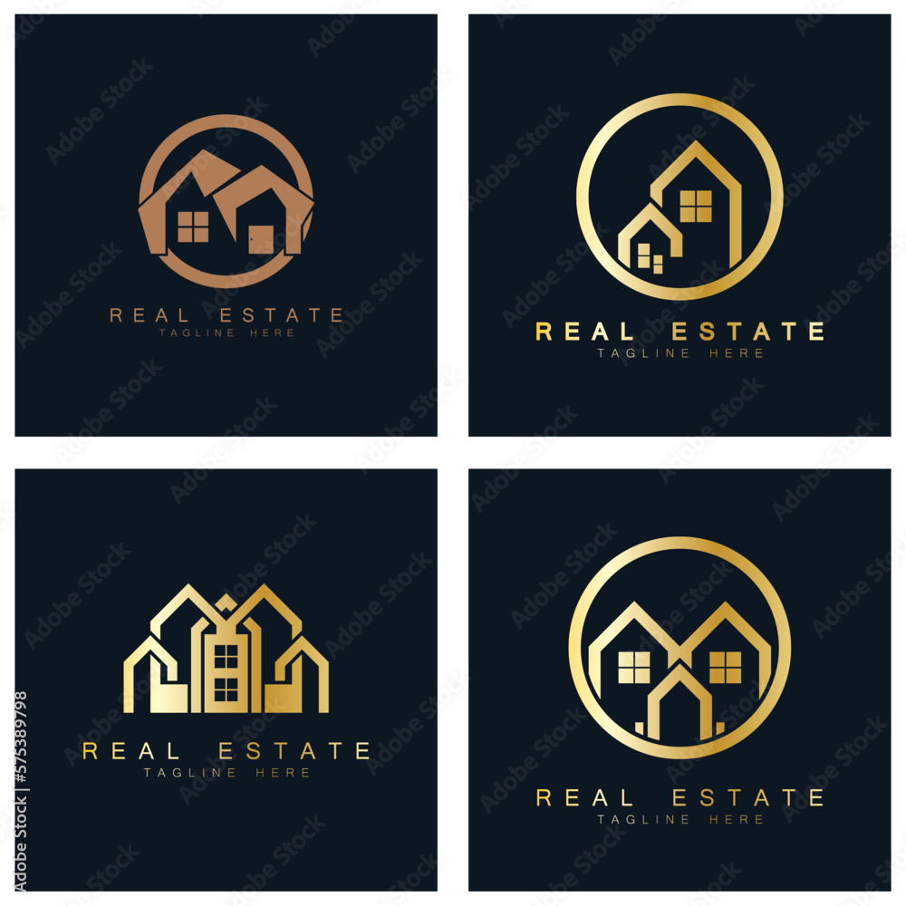 Fototapeta premium Real Estate Business Logo vector illustration design
