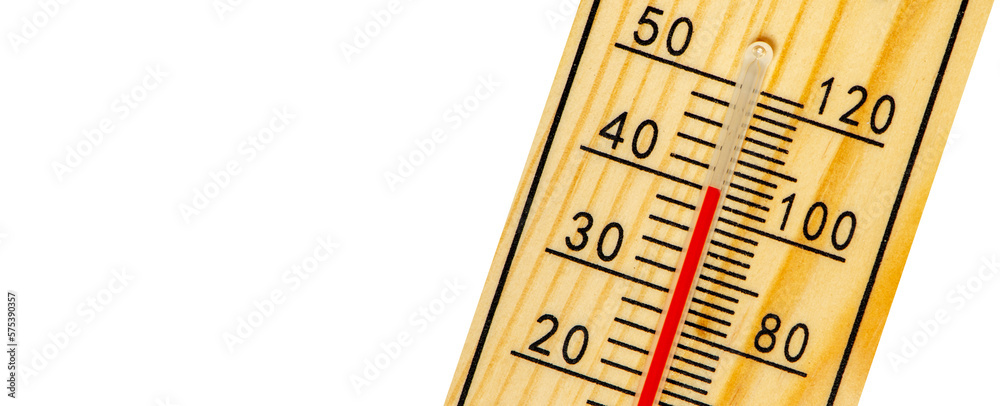 isolated thermometer with high temperature in summer heat isolated thermometer with high temperature in summer heat