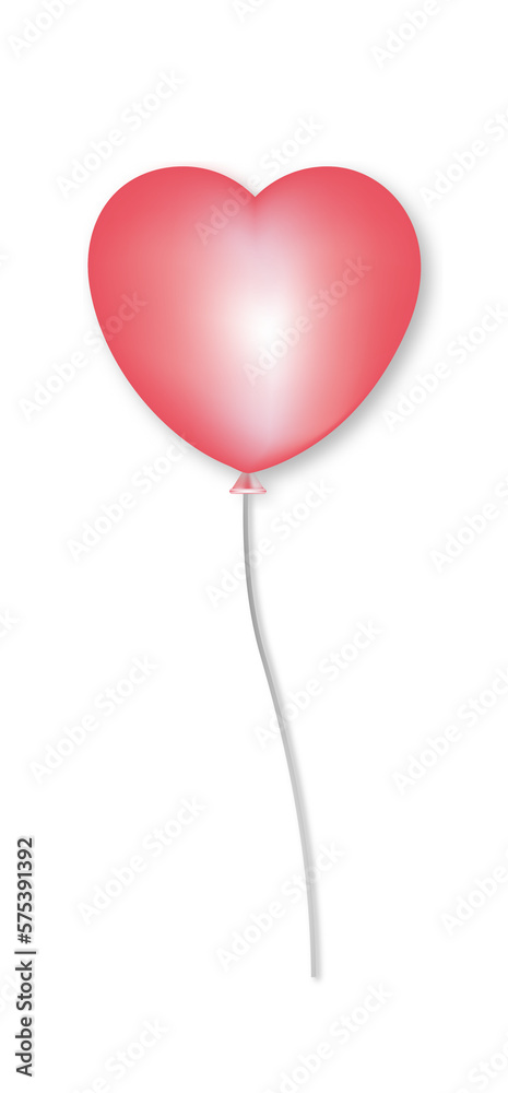 red love heart balloons
