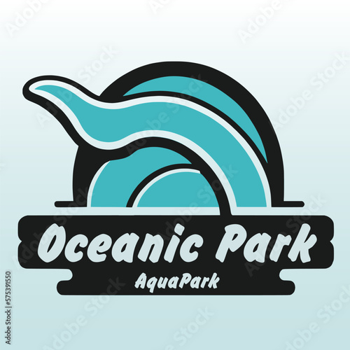 Minimalistic logo for a aquapark