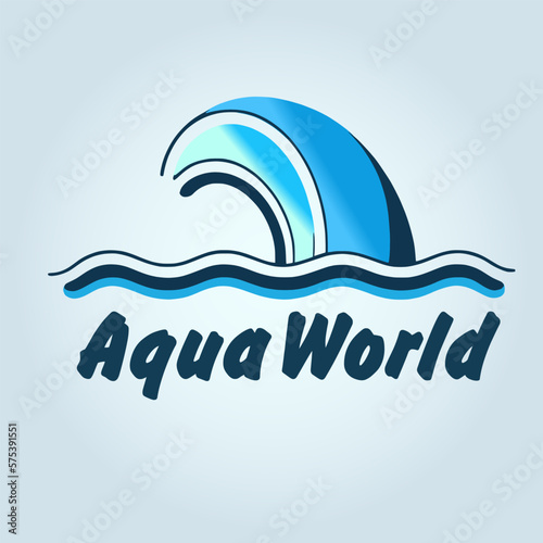 Minimalistic logo for a aquapark