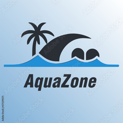 Minimalistic logo for a aquapark