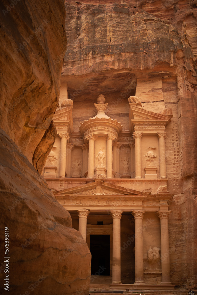 the treasury of historic city Petra - Wadi Musa the treasury of historic city Petra - Wadi Musa