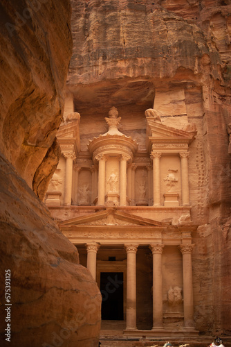 the treasury of historic city Petra - Wadi Musa