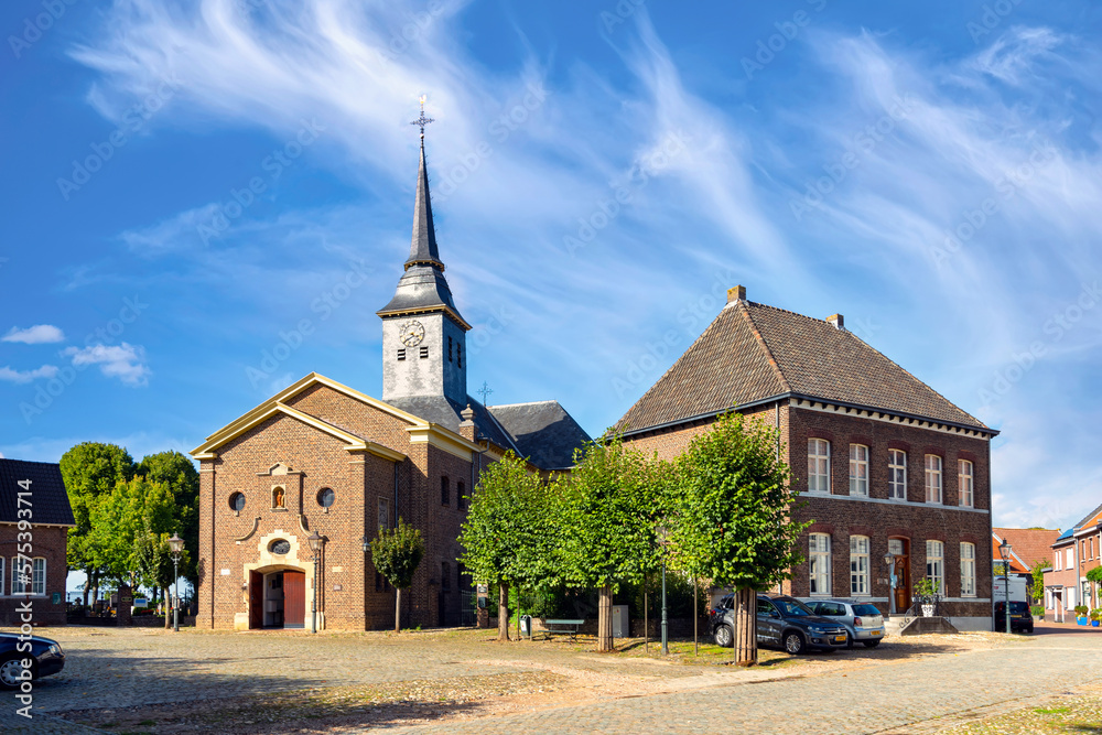 Church, registration and registry office in the old town of Stevensweert-Limburg, Netherlands Church, registration and registry office in the old town of Stevensweert-Limburg, Netherlands