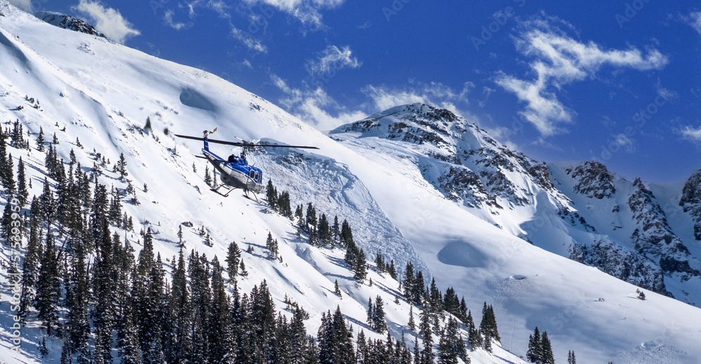 Helicopter for Skiing and Avalanche Rescue