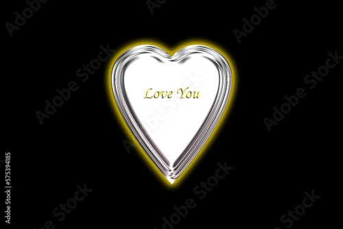 golden siver heart