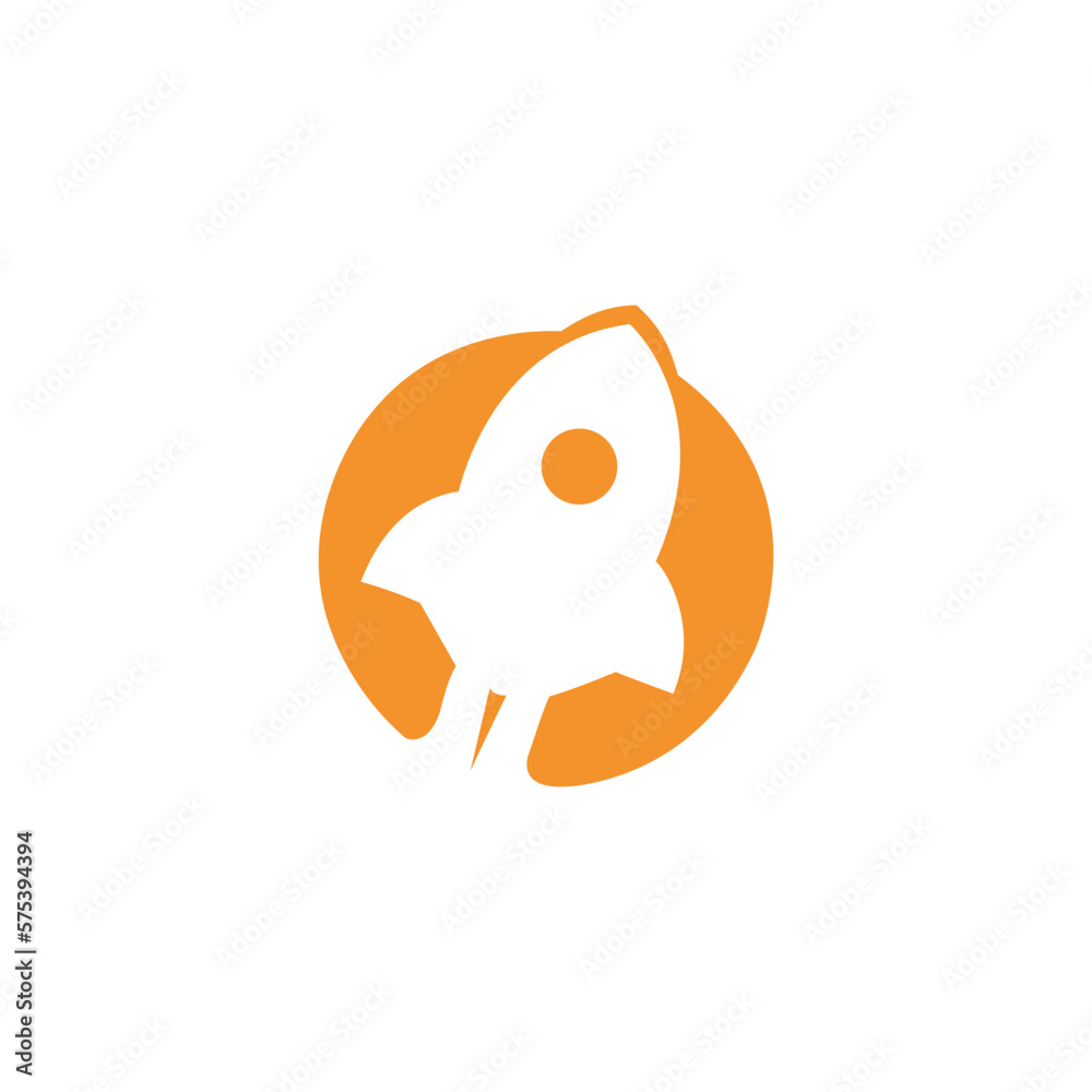 Naklejka premium unique rocket logo designs