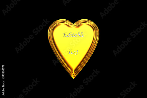 golden heart with diamonds