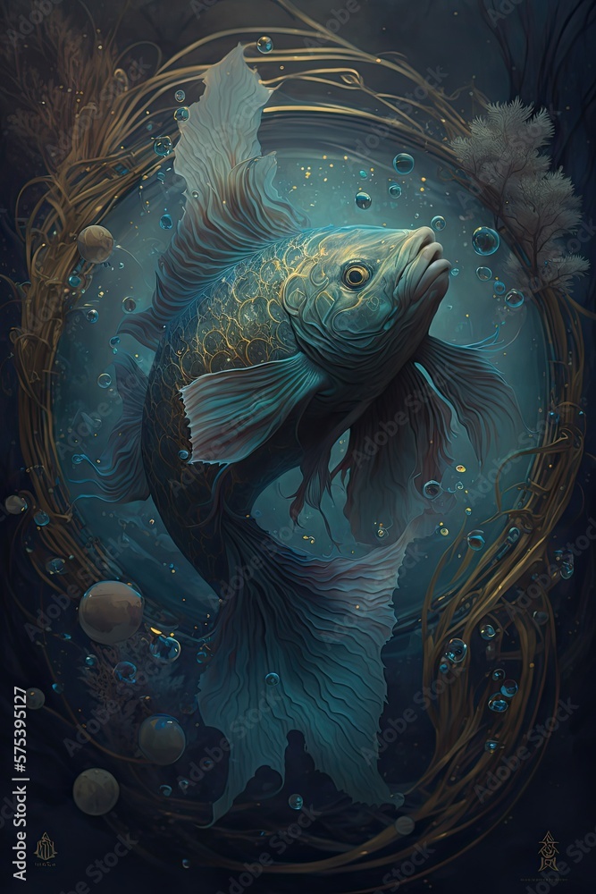 Fish abstract art 