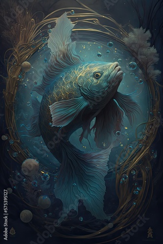Fish abstract art 