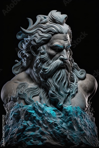 Poseidon scult as 3D model