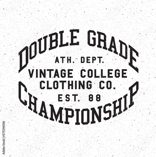 varsity and college typography for print