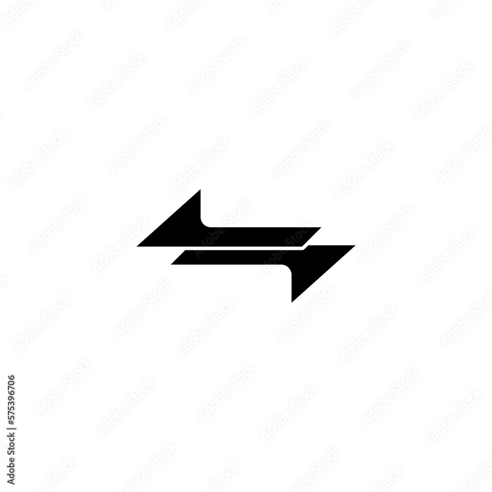 Double reverse arrow, replace icon Line black vector business concept refresh,on white Double reverse arrow, replace icon Line black vector business concept refresh,on white