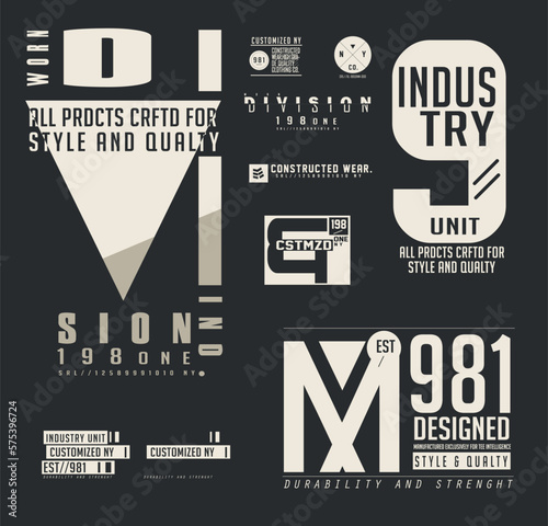 college and varsity typography for print