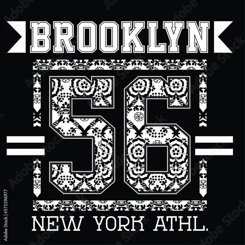 Brooklyn college sport ban dana typography, t-shirt graphics, vectors 