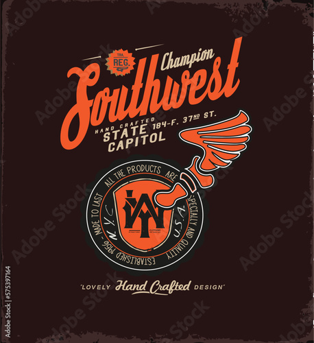college and varsity typography for print