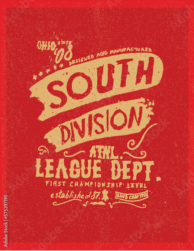 college and varsity typography for print