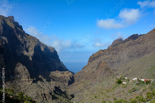 The village of Masca in the mountains in Tenerife in Spain