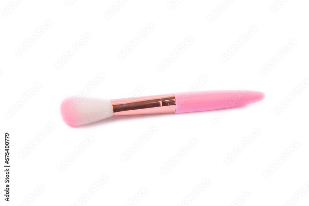 Cosmetic makeup brush isolated on white background. Professional makeup brush set. Cosmetic makeup brush isolated on white background. Professional makeup brush set.