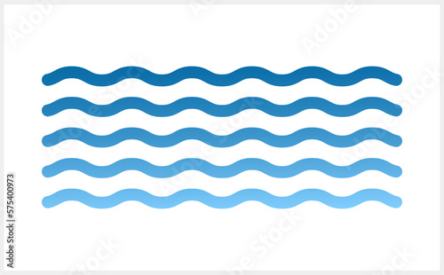 Water wave clipart isolated. Sea symbol. Vector stock illustration. EPS 10