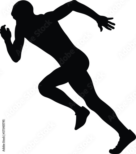 start sprinter runner athlete black silhouette