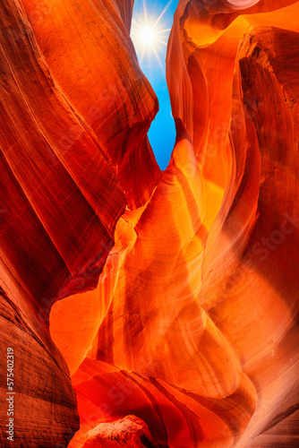 Scenic Antelope Canyon near Page - abstract background with texture