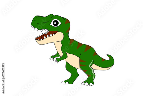 Cute Tyrannosaurus Rex With White Background. Vector illustration © Rahmad