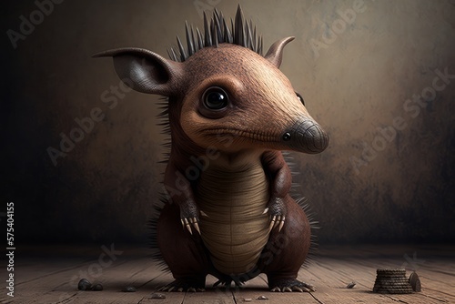 cute character ant eater cinematic hyper-realistic created with Generative AI technology photo