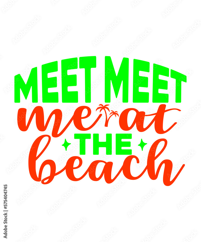 Meet Me At The Beach SVG Cut File