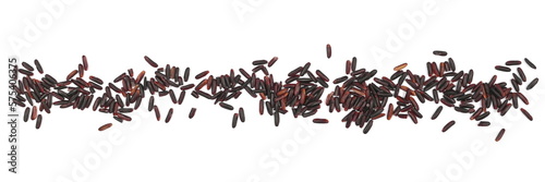 Black rice line, frame isolated on white, top view
