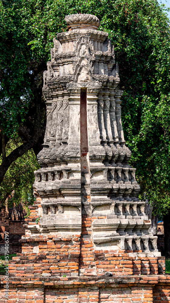 Old ruins in ayutthaya historical park