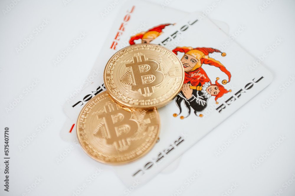 joker bitcoin - obrazy, fototapety, plakaty 