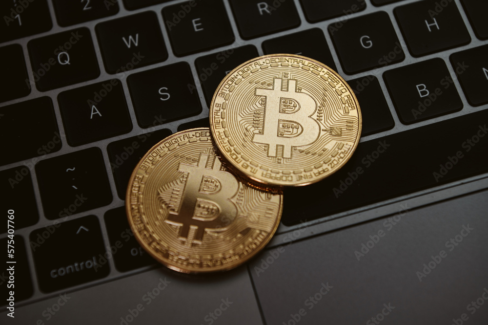 moneta bitcoin - obrazy, fototapety, plakaty 