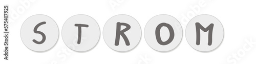 Strom text Button Band Banner