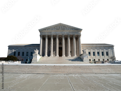 Принти на полотні United States Supreme Court Building on Capitol Hill with cut out background