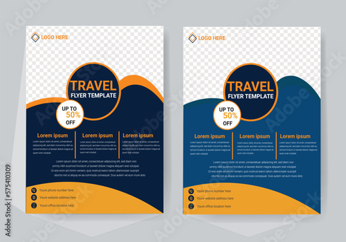 modern  travel flyer design. travel flyer,  professional travel flyer